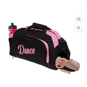 Silver Lilly Nylon Dance Duffel Gym Bag w/ Shoe Compartment Youth